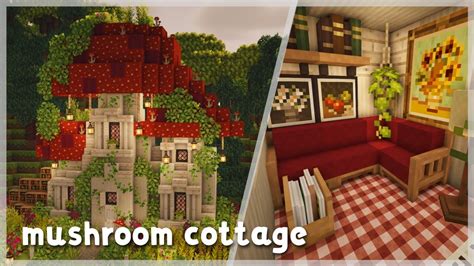 Minecraft Mushroom Cottage Speed Build With Cit Resource Packs 🍄 In 2022 Mushroom Cottage