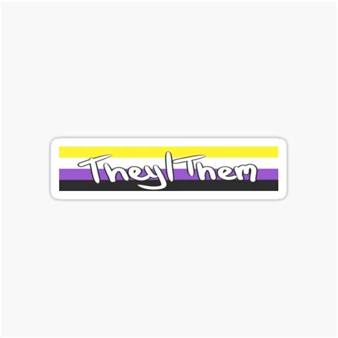 Non Binary Theythem Sticker For Sale By Daxolotl Redbubble