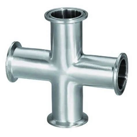 Inch Stainless Steel Tc End Cross Tee For Pharma Dairy At Rs