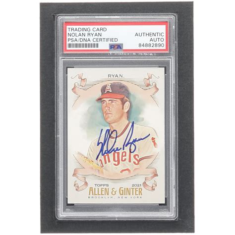 Nolan Ryan Signed 2021 Topps Allen And Ginter 40 PSA Pristine Auction