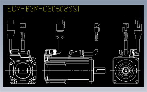 伺服电机200w、400w 中惯量60框号系列机种 1图纸aotucad Dwg模型图纸下载 懒石网