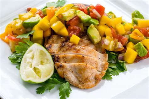 Grilled Chicken With Mango Salsa LEBANESE RECIPES