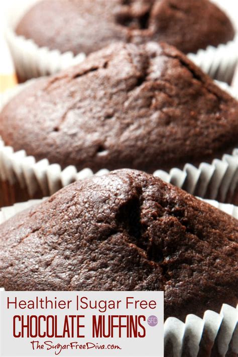 Healthier Sugar Free Chocolate Muffins - THE SUGAR FREE DIVA