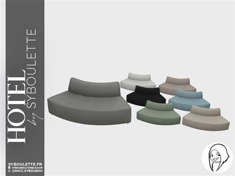 The Sims Resource Hotel Sectional Curved Sofa Middle Convexe