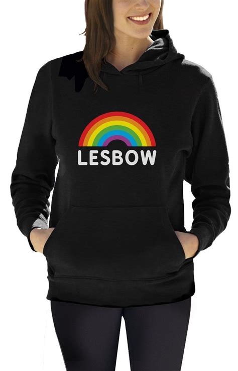 Lesbow Rainbow Flag Lesbian Rights And Equality Lgbtq Women Hoodie