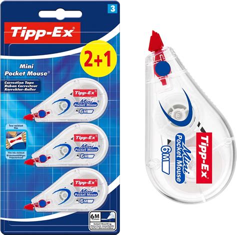 Tipp Ex Mini Pocket Mouse Rubans Correcteurs 6 M X 5 Mm Blister De 2