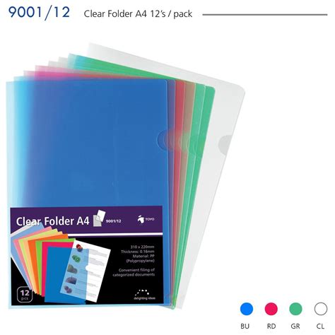 Toyo L Shape Clear Folder A4 12s Shopee Malaysia