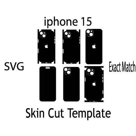 Svg Apple Iphone Skin Template Full Wrap Skin Cutting Template Svg