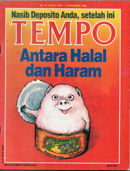 Jual Majalah Tempo Edisi Nopember 1988 No 36 Antara Halal Dan Haram Di