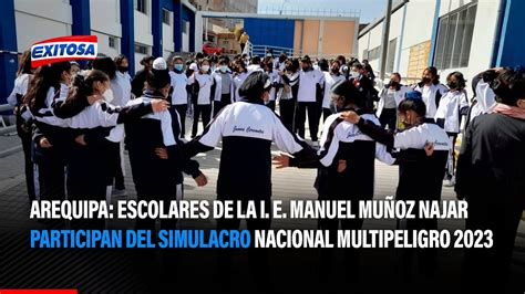 Escolares De La I E Manuel Mu Oz Najar Participan Del Simulacro