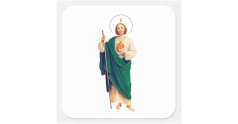 San Judas Tadeo Square Sticker Zazzle