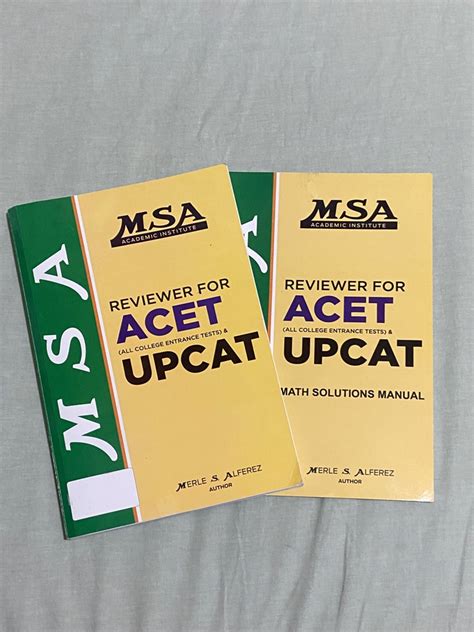 Msa Reviewer For All College Entrance Exams And Upcat Hobbies Toys