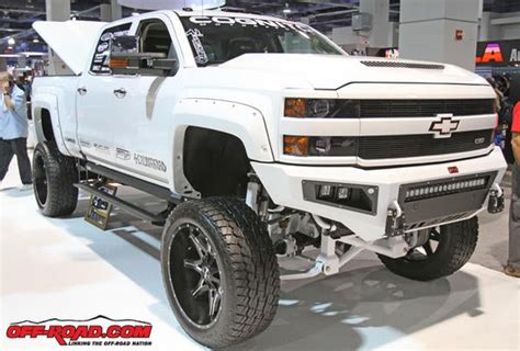 White Chevy Silverado Truck Sema 2016 11 3 16