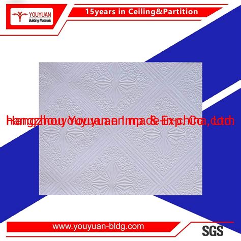 Acoustic False Ceiling Panel Pvc Gypsum Ceiling Tile X Mm China