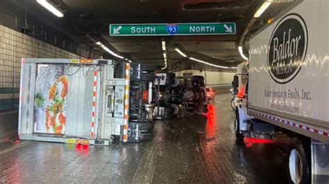 Ted Williams Tunnel Tractor Trailer Crash Snarls Traffic During Morning