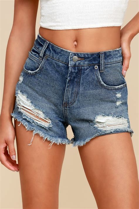 High Waisted Shorts Short Shorts Lace Shorts Jean Shorts Lulus