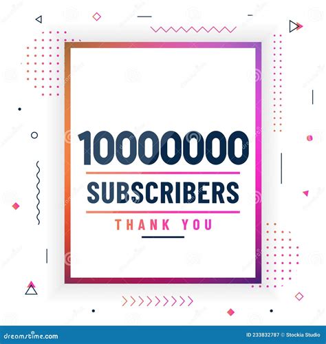 Thank You 10000000 Subscribers 10m Subscribers Celebration Modern