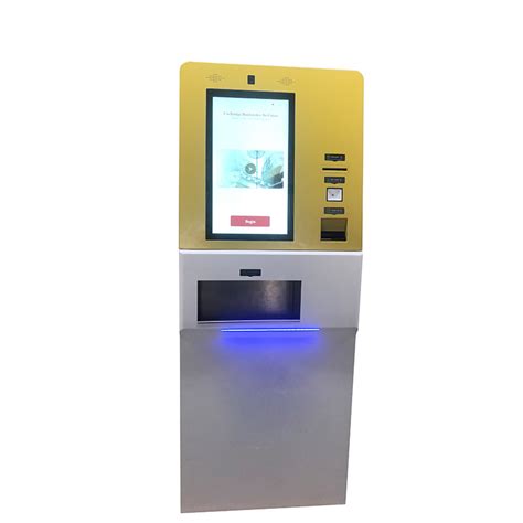 Free Standing Self Service Touch Screen Cash Coin Payment Currency