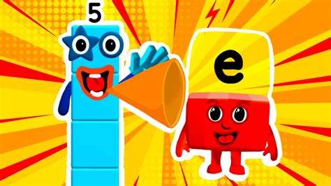 Numberblocks Alphablocks Crossover E And 5 Youtube