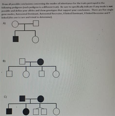 Solved Draw All Possible Conclusions Concerning The Modes