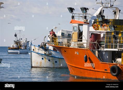 Trawler Fishing Boats In Rovinj Croatia Stock Photo Alamy