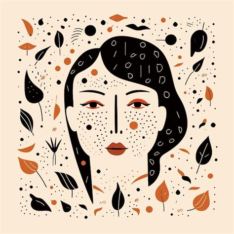 Premium Vector Abstract Vector Hand Drawn Illustration In Concept Of Lady Faces