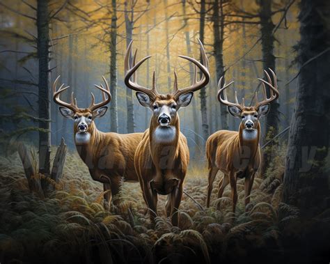 Fighting Whitetail Buck Wallpaper