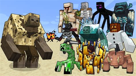 Mutant Husk Vs Mutant Mobs In Minecraft Minecraft Mutants Mob Battle