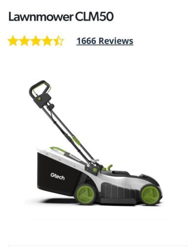 Gtech Clm50 Cordless Lawn Mower With Battery And Charger Ebay