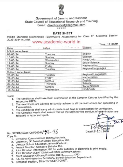 Th Class Date Sheet Released Check Here Academic World