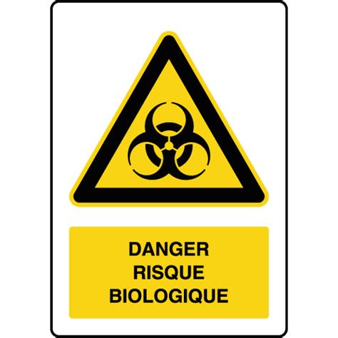 Panneau De Danger Vertical Risque Biologique Virages