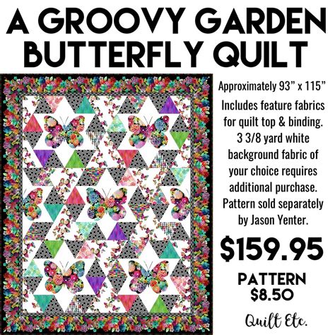 A Groovy Garden Butterfly Quilt Kit