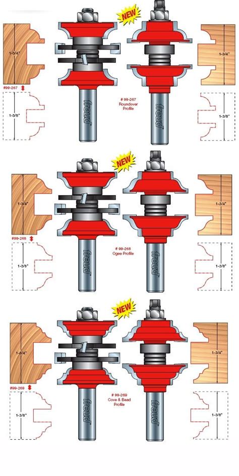 Freud Tools Two Piece Entry Interior Door Router Bit Set