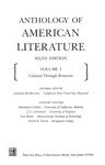 Anthology Of American Literature Sixth Edition Volume One Colonial