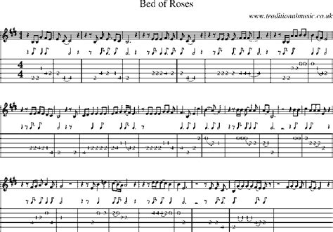 Guitar Tab and sheet music for Bed Of Roses