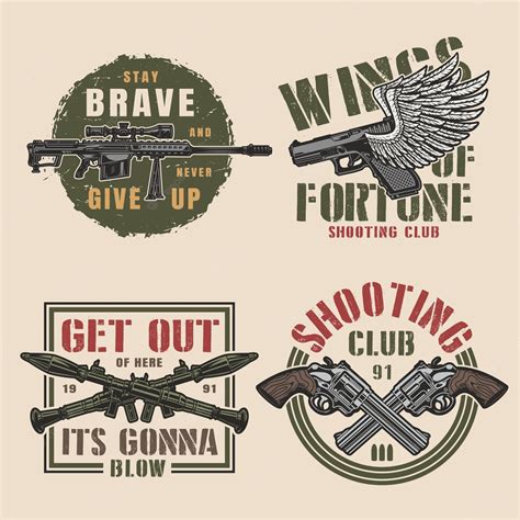 Free Vector | Vintage military colorful badges set