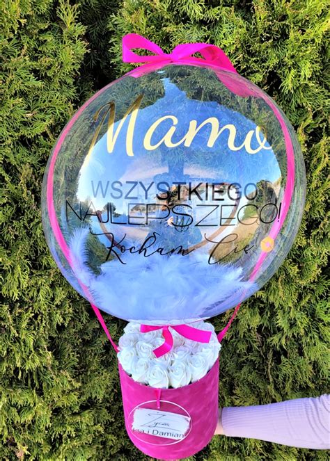 Flowerbox Z Kwiatami Personalizowany Balon Prezent Dla Mamy