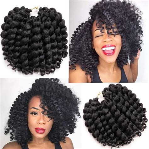 Jamaican Bounce Synthetic Crochet Hair Extension Inch Ombre Jumpy Wand