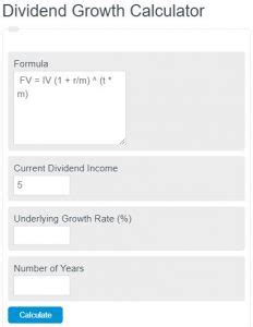 Dividend Growth Calculator - Calculator Academy