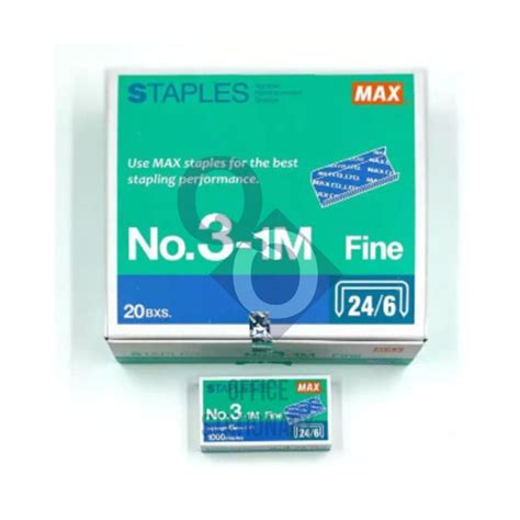 Jual Isi Staples Max Besar No 3 1m Refill Stapler No 3 246 1 Pak