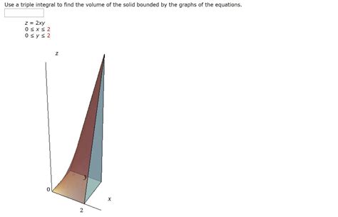 Solved Use A Triple Integral To Find The Volume Of The Solid Chegg