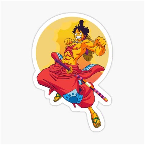 "Straw hat Luffy one piece Wano arch" Sticker for Sale by fathuriman14 ...