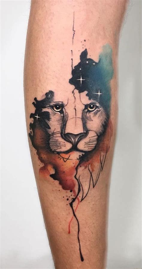 Puma tattoo | Lion tattoo, Watercolor lion tattoo, Lion tattoo design