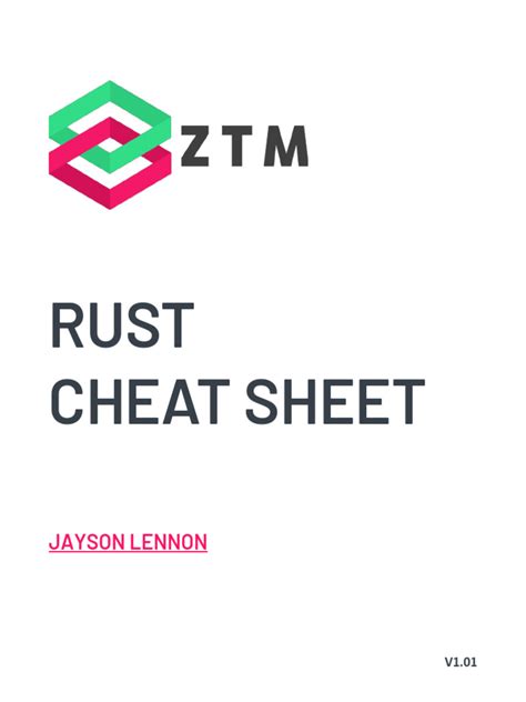 Rust Cheatsheet Zero To Mastery V1.01 | PDF