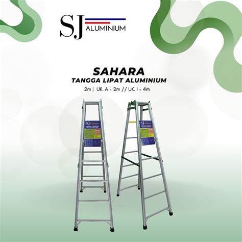 Jual Tangga Lipat Aluminium Ladder Multifungsi Jumbo Sahara Hijau