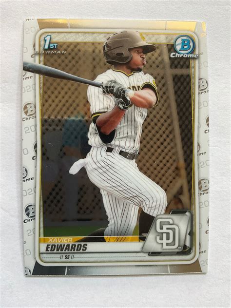 2020 Bowman Chrome XAVIER EDWARDS 1st Bowman Card RC Miami MARLINS BCP