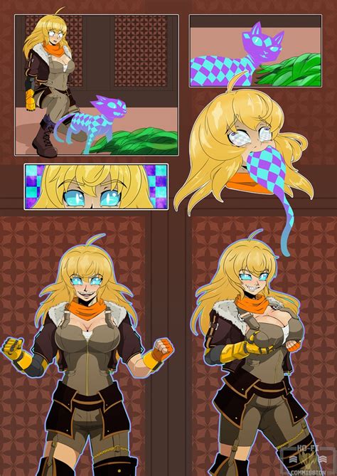 Yang Xiao Long And Curious Cat Rwby Drawn By Cm Artist Danbooru