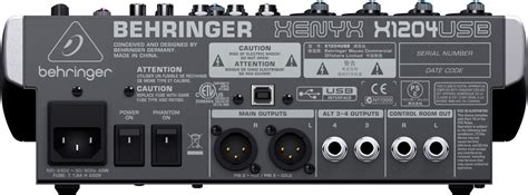 Behringer Xenyx X1204USB микшер, 4 XLR входа, 2 стерео входа, 2 AUX ...