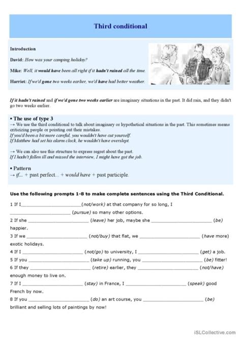 62 Conditional 3 Third Conditional English Esl Worksheets