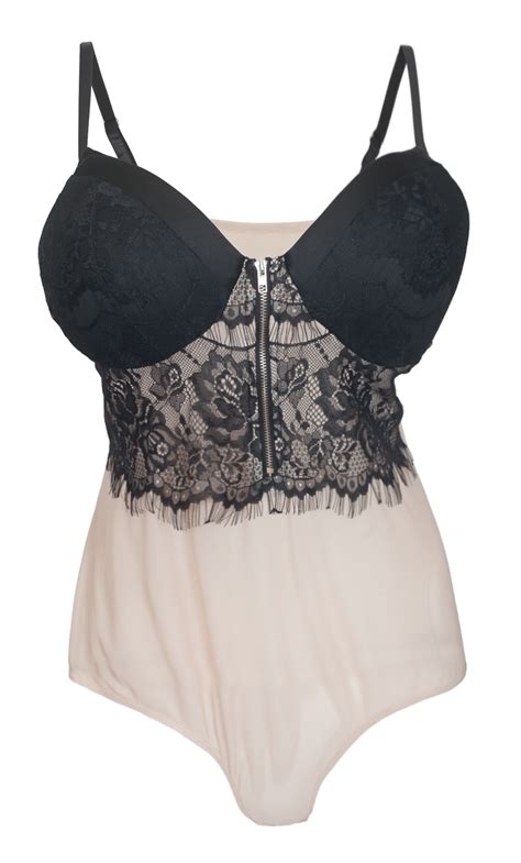 Women S Lace Sheer Mesh Bodysuit Black Nude EVogues Apparel